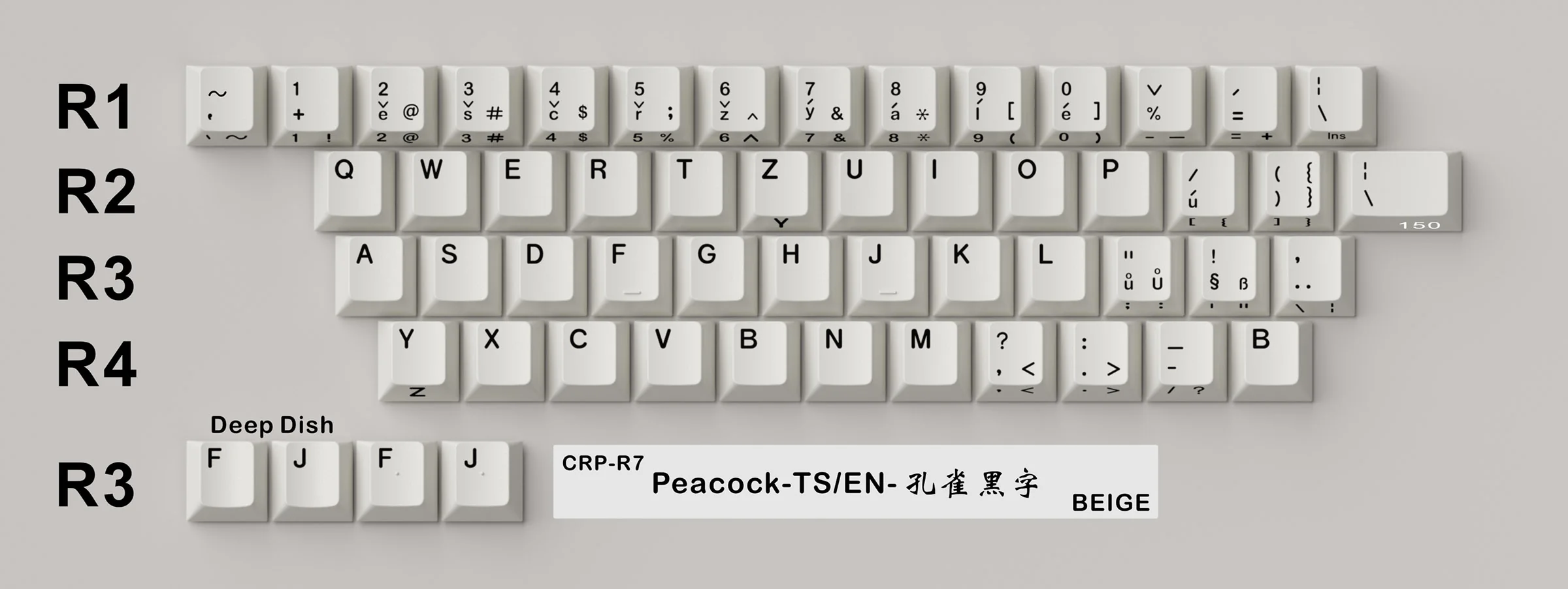 HammerWorks CRP R7 Beige Cherry Profile Dye Sub PBT Keycap Set - Image 13