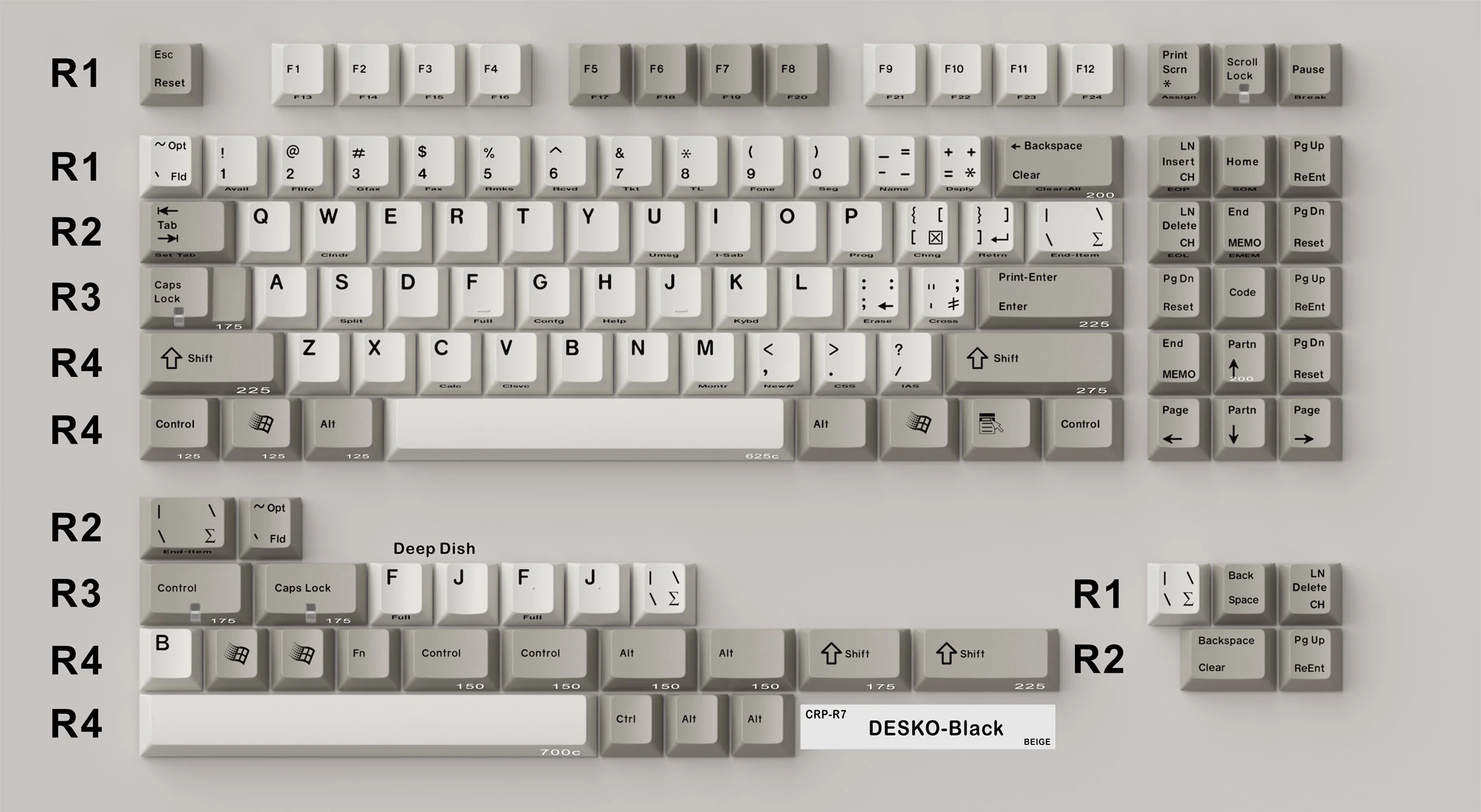 HammerWorks CRP R7 Beige Cherry Profile Dye Sub PBT Keycap Set - Image 5