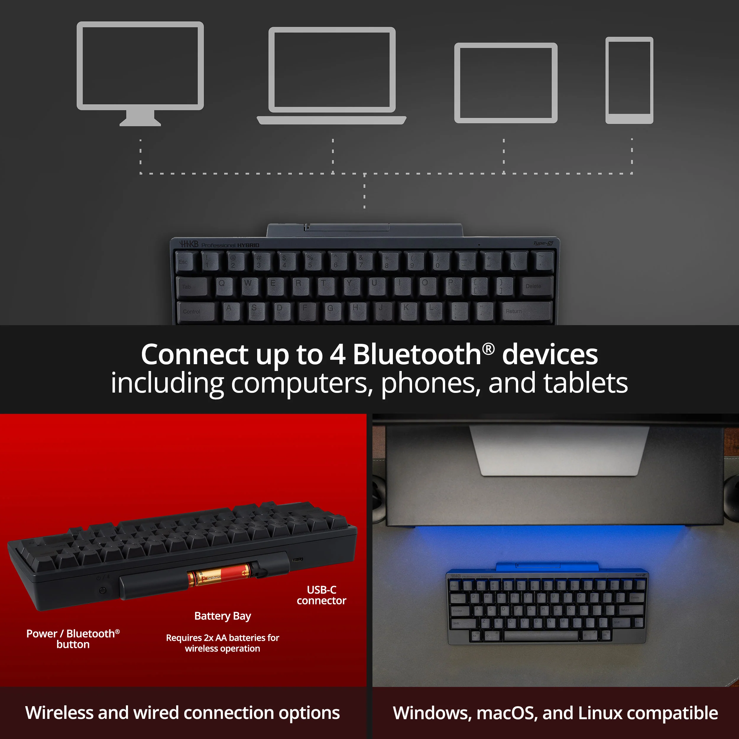 HHKB Hybrid Type-S Topre Silent 45g Keyboard - Image 7