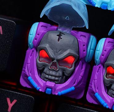 Hot Keys Project HKP Astronskull Purple / Grey / Blue Artisan Keycap - Image 2