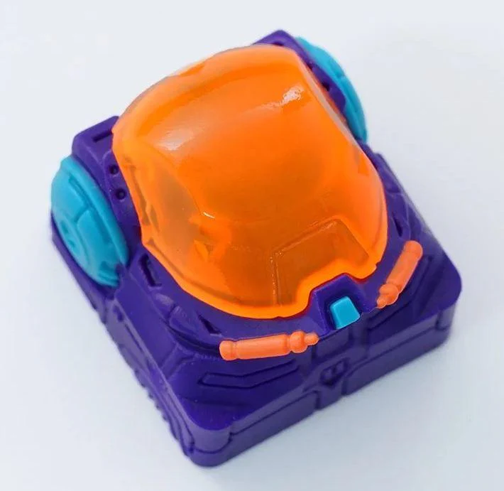 Hot Keys Project HKP Astronskull Transparent Orange Visor Artisan Keycap