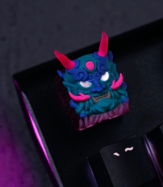Hot Keys Project HKP Dragon King Green Pink Artisan Keycap