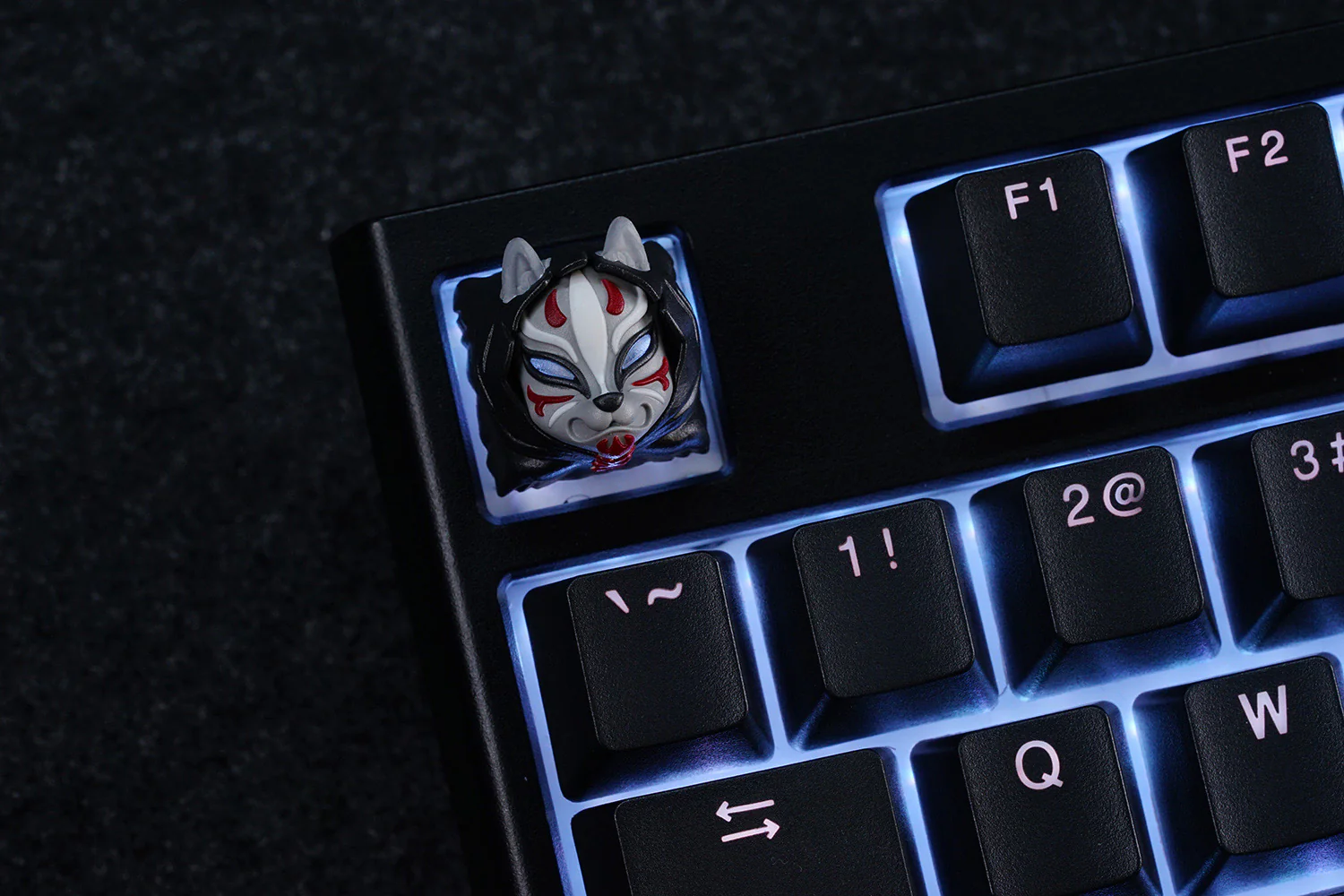 Hot Keys Project HKP Kitsune Black Grey Artisan Keycap - Image 2
