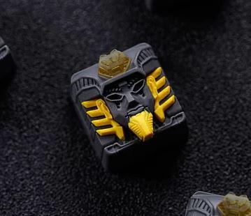 Hot Keys Project HKP Pharaoh Grey x Yellow Artisan Keycap - Image 2
