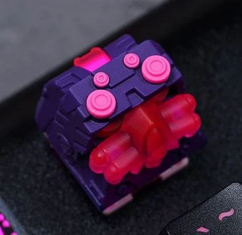 Hot Keys Project HKP Raven Laser Purple Artisan Keycap - Image 2