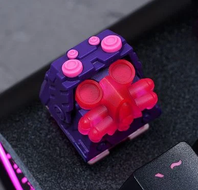 Hot Keys Project HKP Raven Laser Purple Artisan Keycap - Image 3