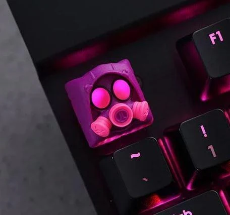 Hot Keys Project HKP Specter Laser Pink Artisan Keycap - Image 3