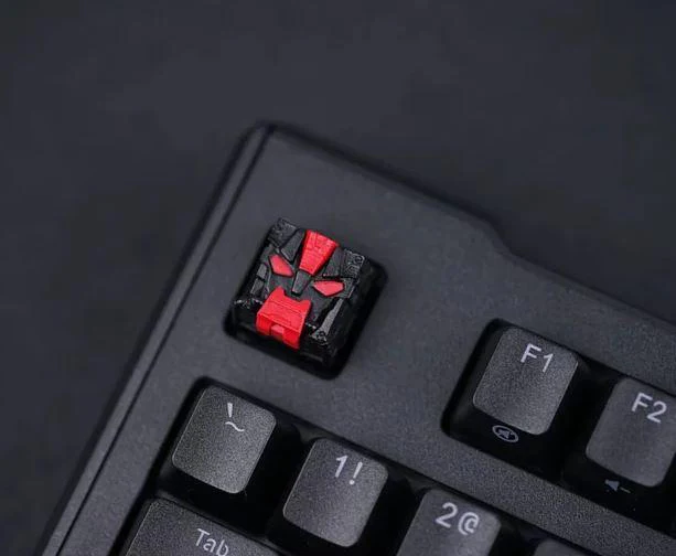 Hot Keys Project HKP Tank Black & Red Artisan Keycap