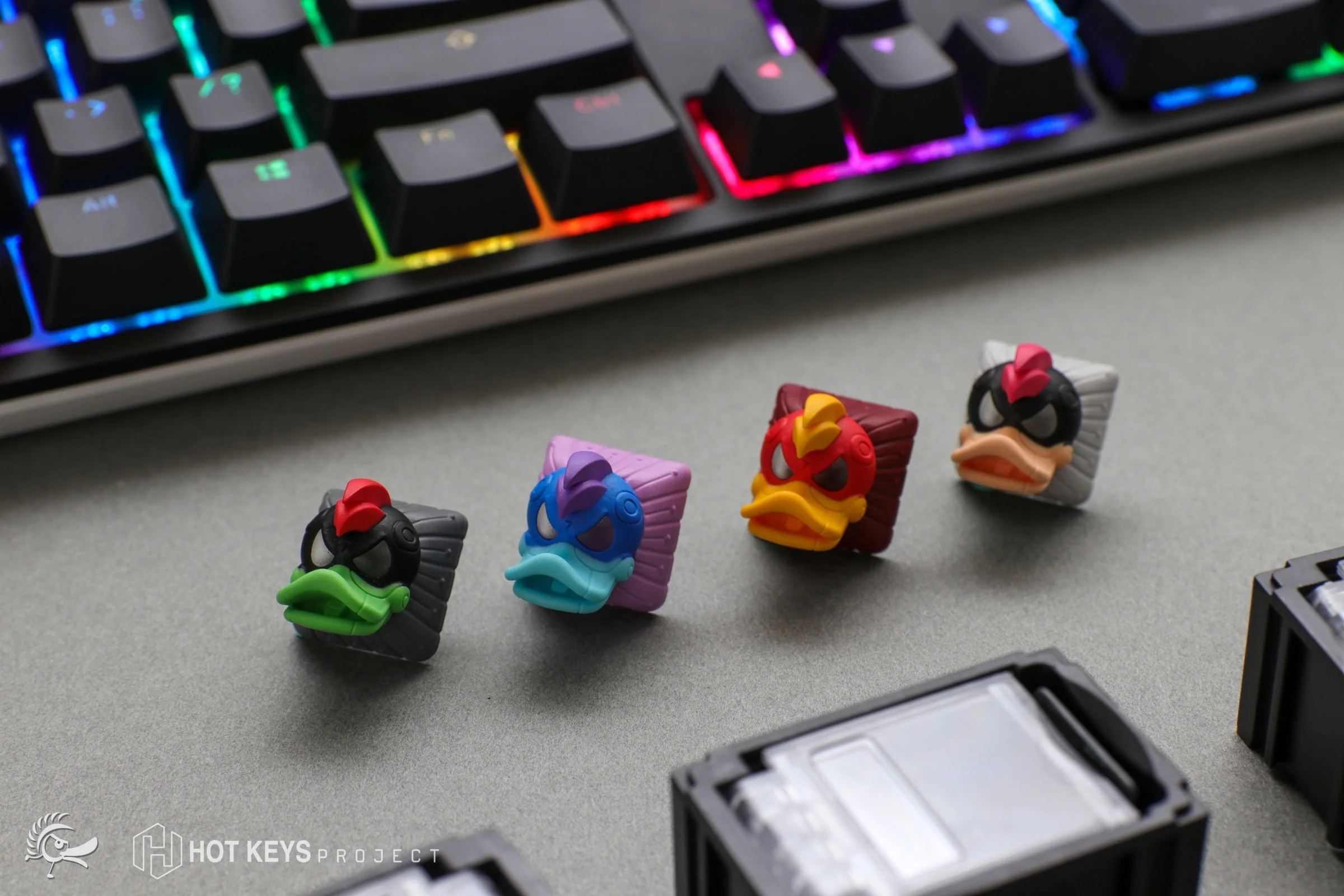 Hot Keys Project HKP x Ducky Ducky League Aqua Duck Artisan Keycap - Image 4