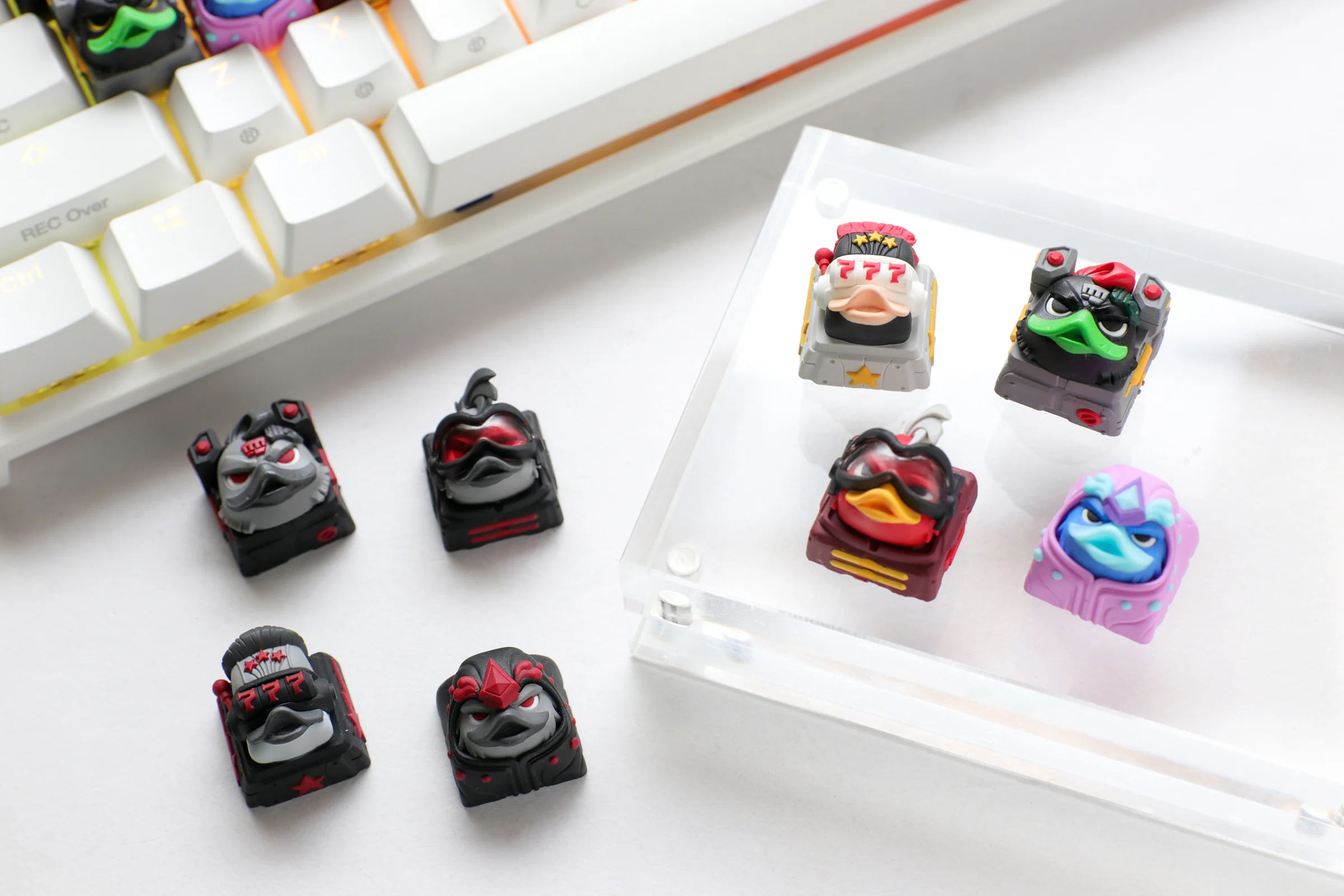 Hot Keys Project HKP x Ducky Ducky League Aqua Duck Dark Villain Edition Artisan Keycap - Image 3