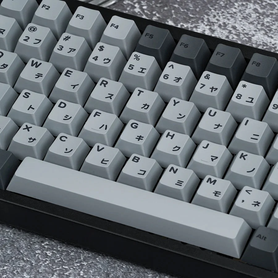 KBDFans Cement Grey Japanese 149 Key Cherry Profile PBT Dye Sub Keycap Set - Image 2