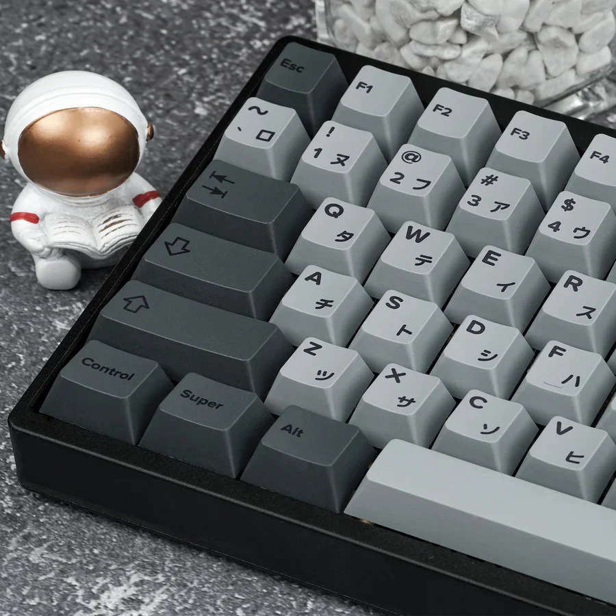 KBDFans Cement Grey Japanese 149 Key Cherry Profile PBT Dye Sub Keycap Set - Image 4