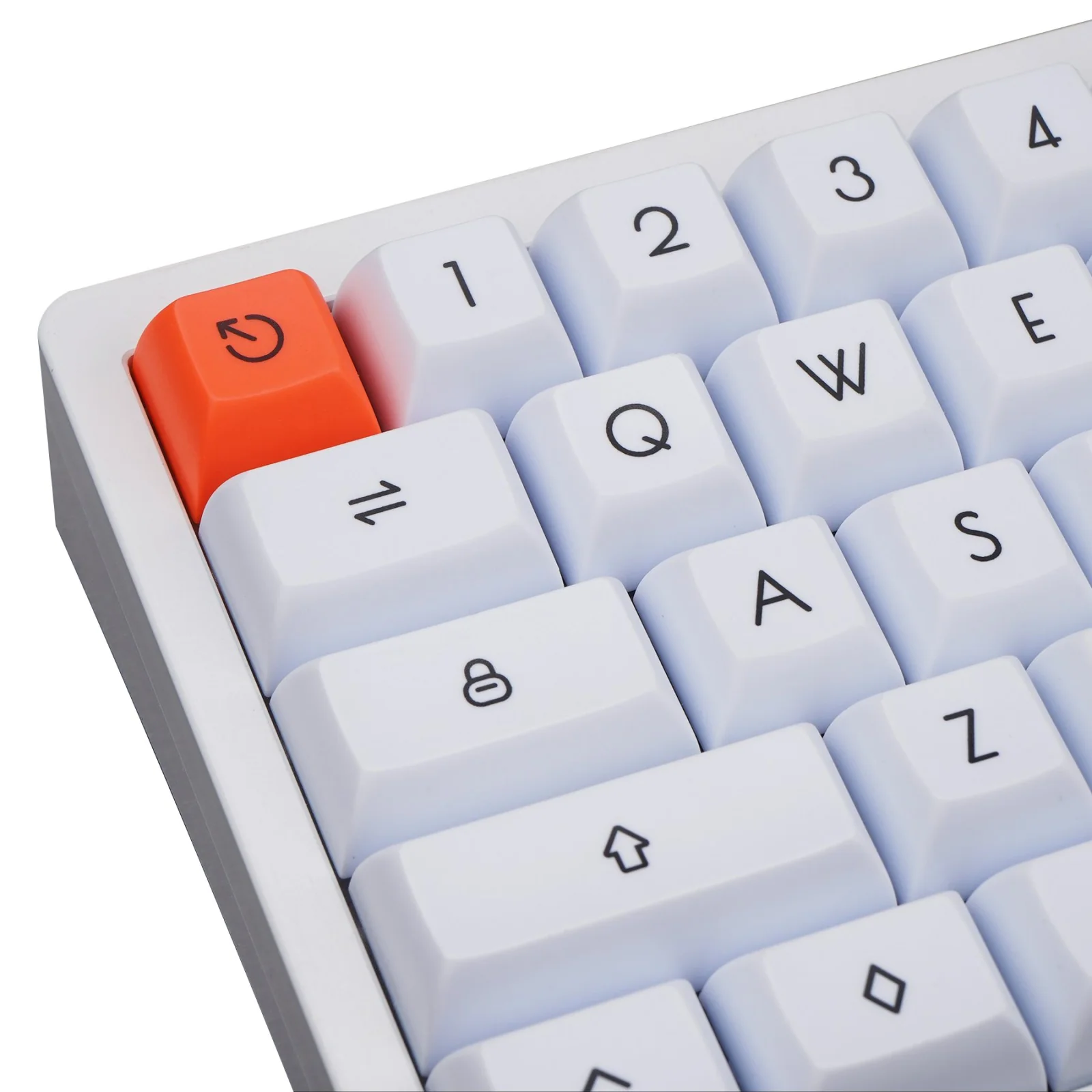 KBDFans White / Orange 124 Key Dye Sub KAT Profile PBT Keycap Set - Image 3