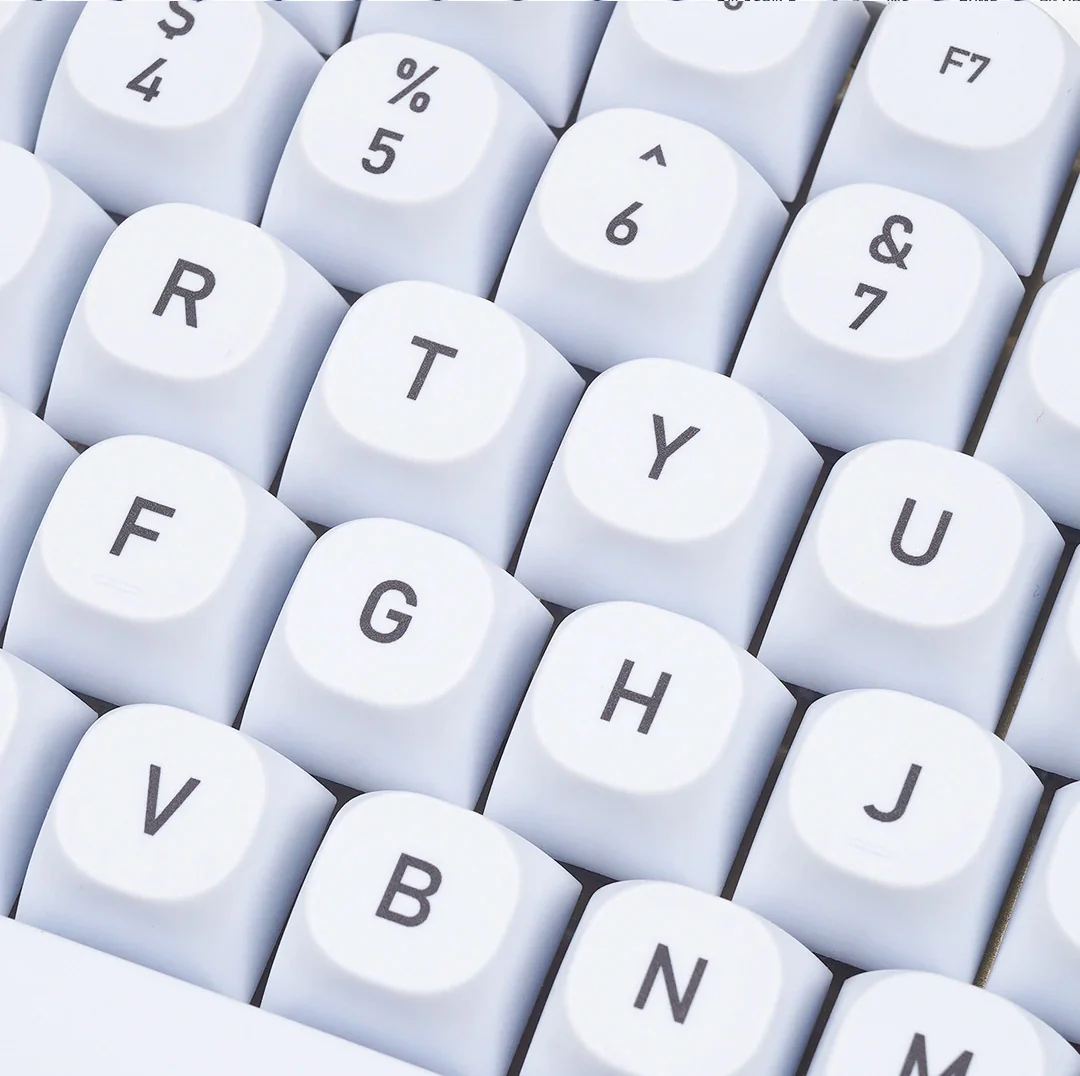 KBDFans MA White CAT 141 Key MA Profile Dye Sub PBT Keycap Set - Image 9