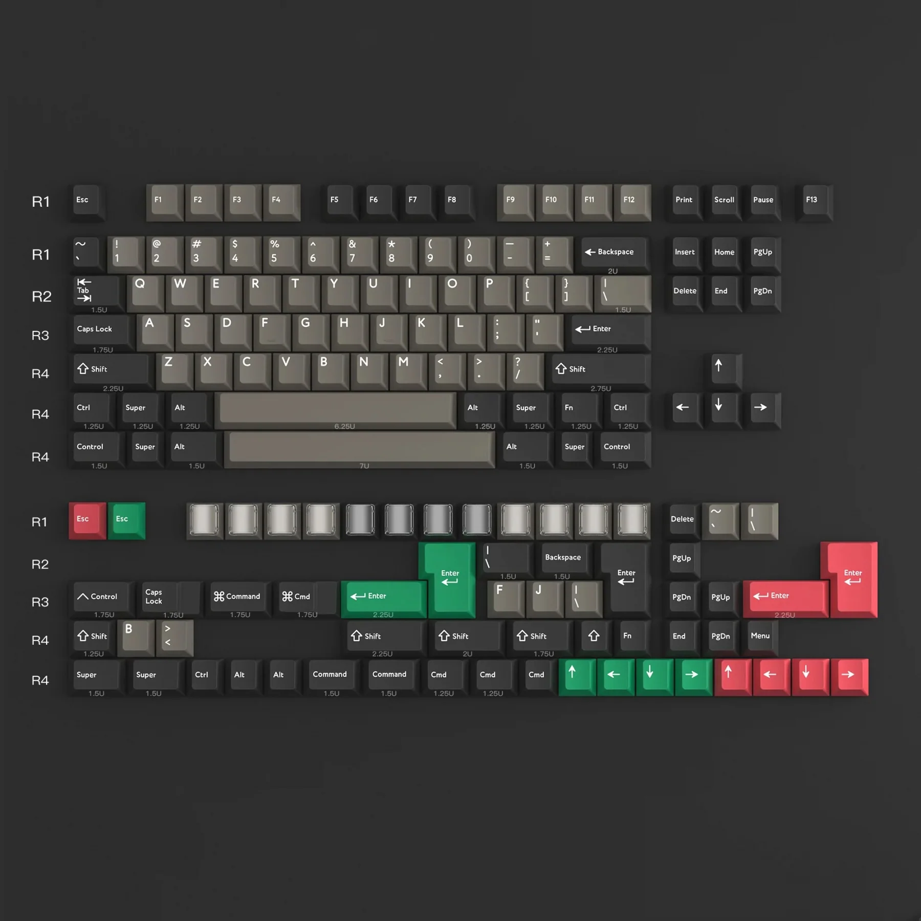 KBDFans PBTfans Dolch Base Kit 158 Key Cherry Profile Double Shot PBT Keycap Set