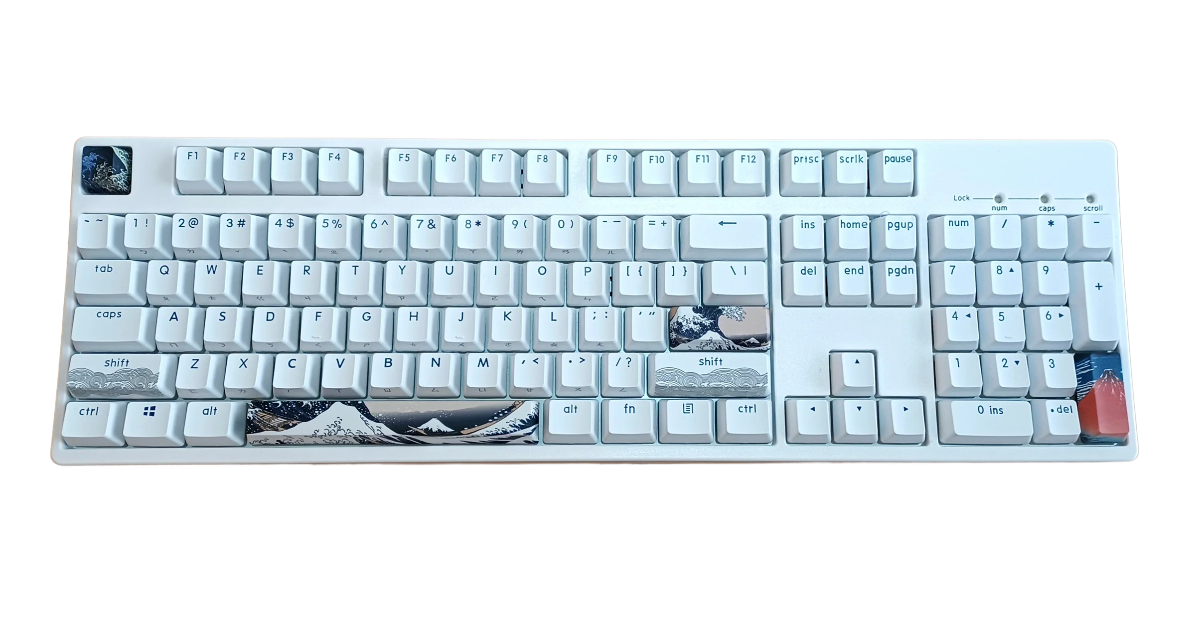 KBParadise Great Wave 108 Key OEM Profile Double Shot PBT Keycap Set
