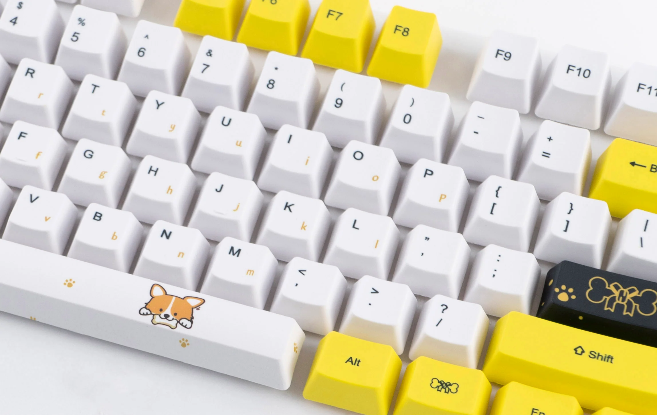KBParadise Yellow Puppy 112 Key OEM Profile Dye Sub PBT Keycap Set - Image 2