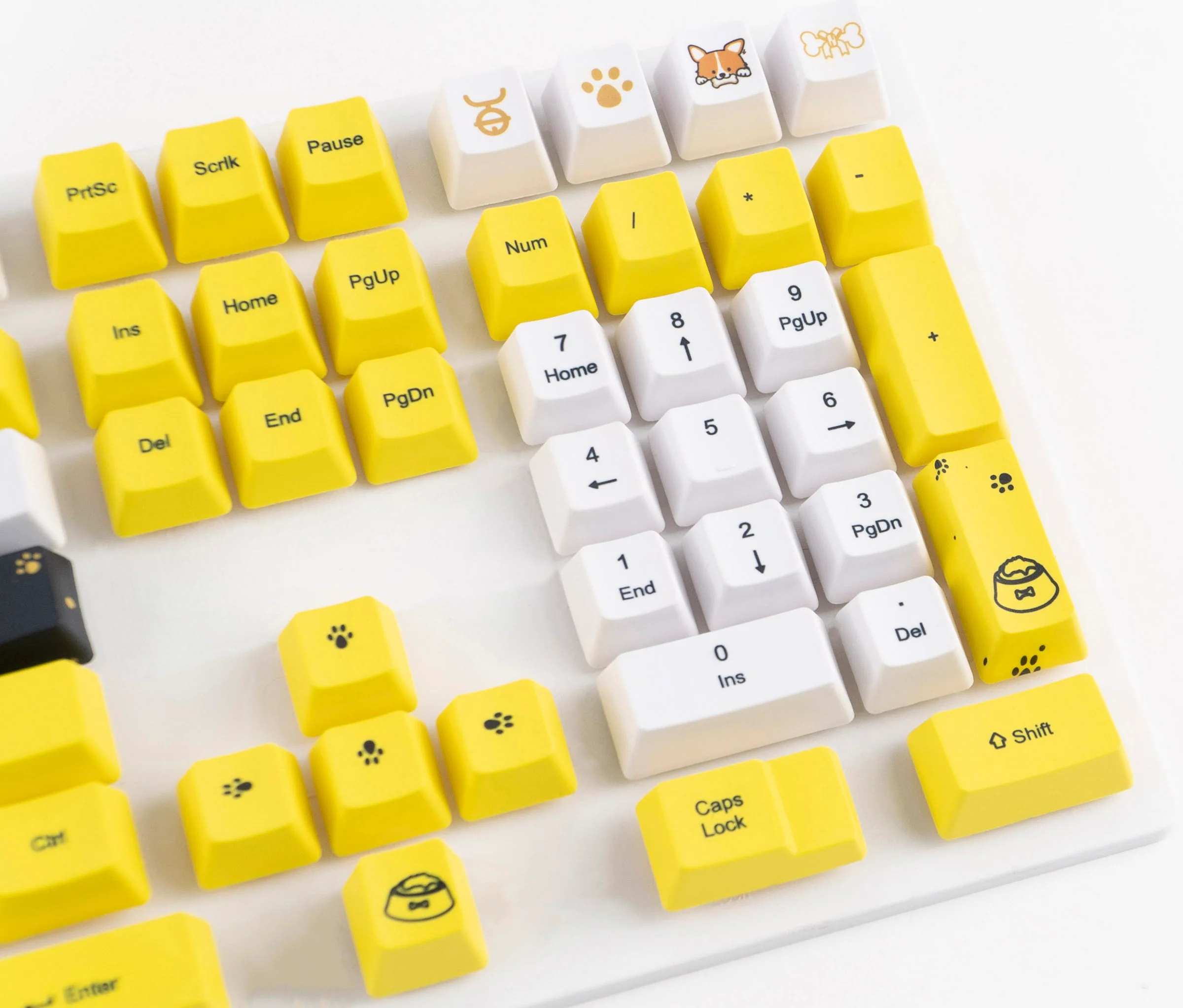 KBParadise Yellow Puppy 112 Key OEM Profile Dye Sub PBT Keycap Set - Image 3