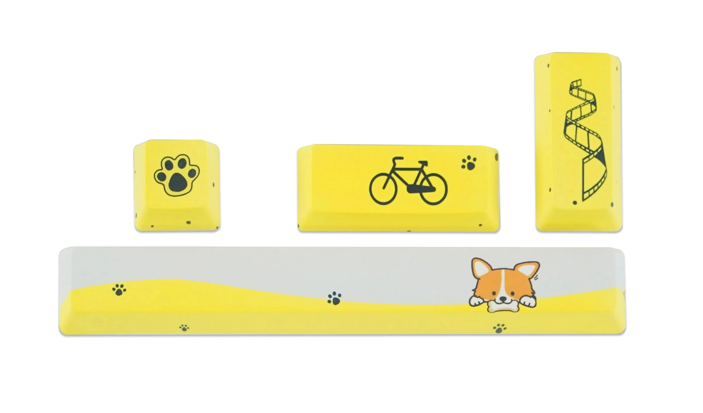 KBParadise Corgi Yellow 4 Key OEM Profile Dye Sub PBT Keycap Set
