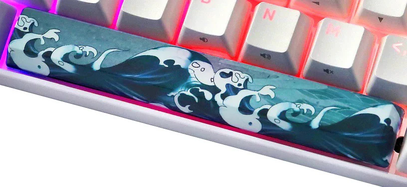 KBParadise V60 The 2 Sun Crane Wave RGB LED 60% Dye Sub PBT Hotswap Mechanical Keyboard - Image 7
