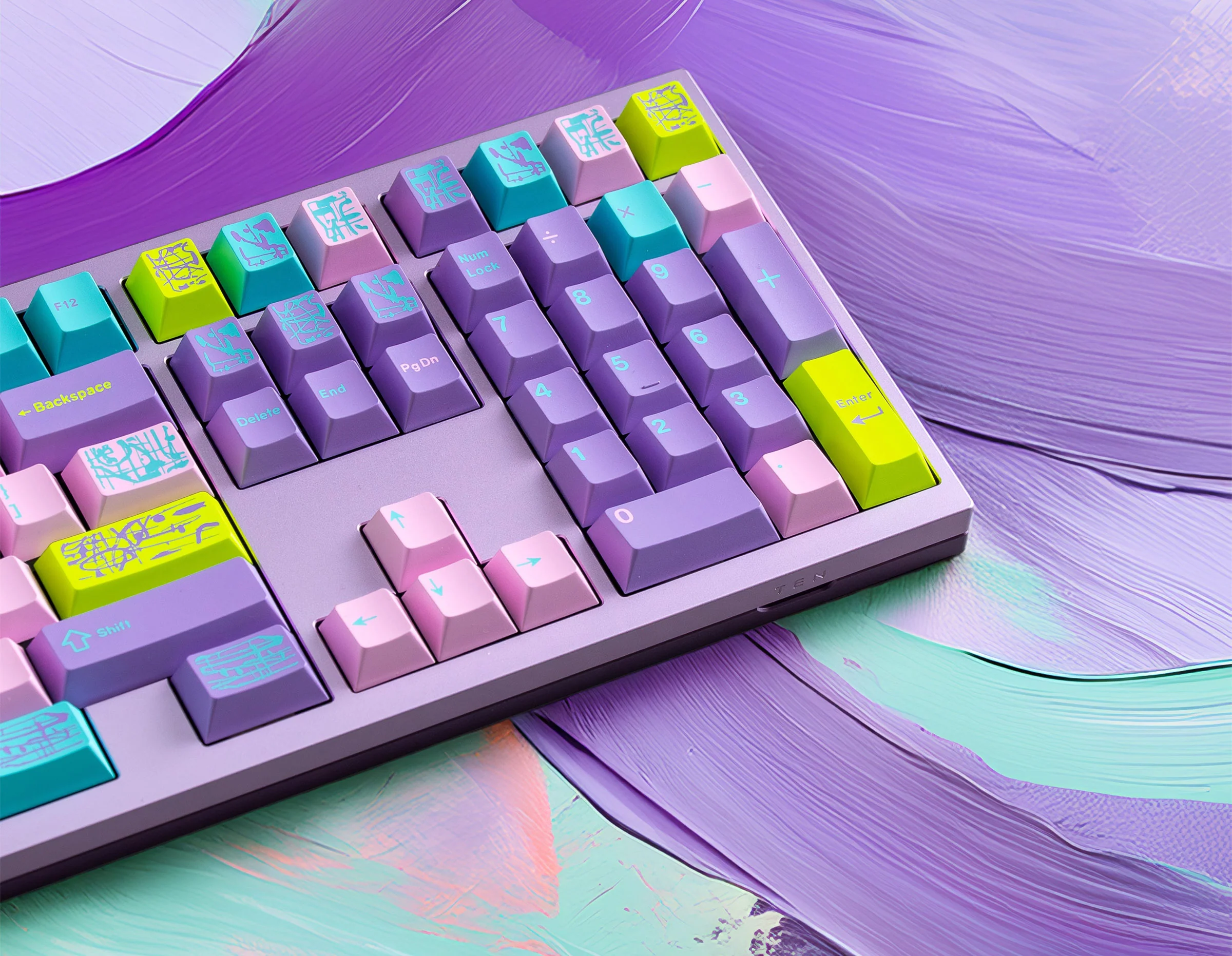 Key Kobo Monet's Psychedelic Cherry Profile Double Shot ABS Keycap Set - Image 3