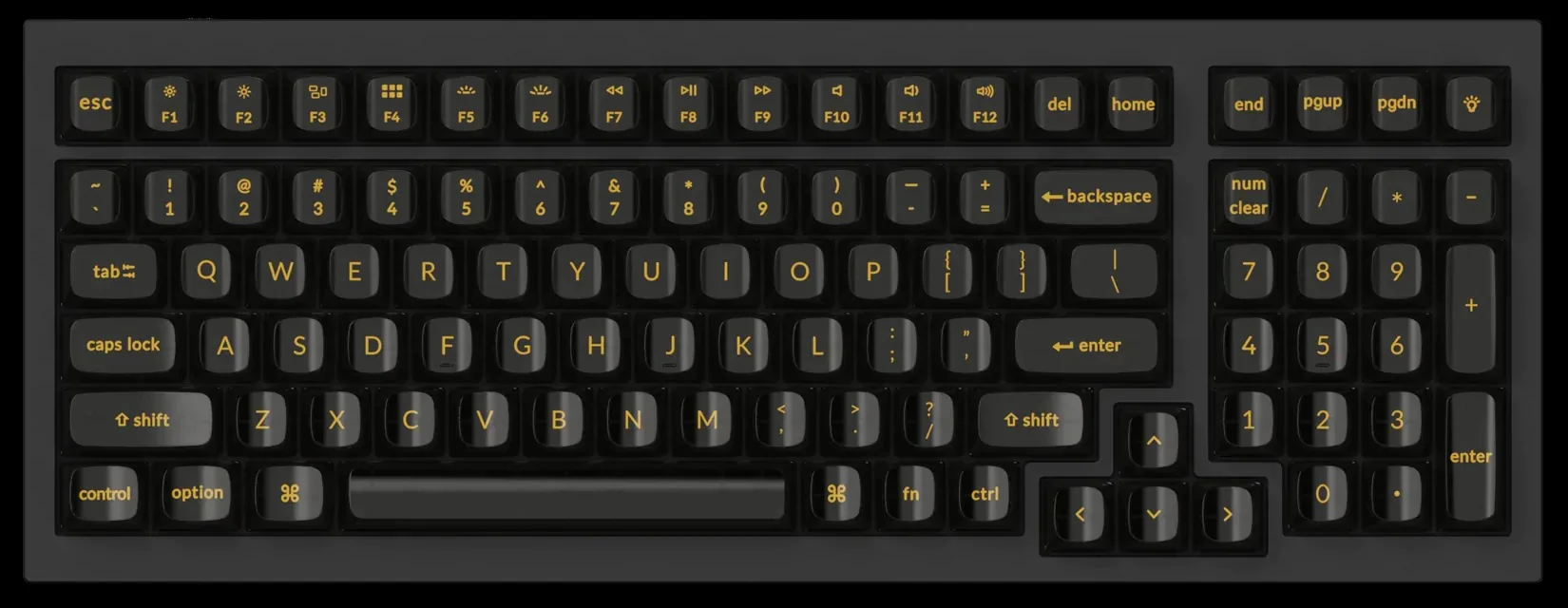 Keychron 138 Key Black Translucent OSA Profile ABS Keycap Set - Image 10