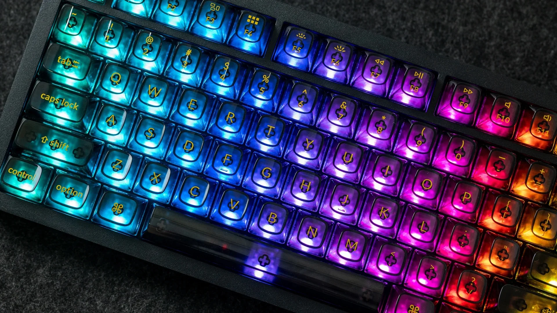 Keychron 138 Key Black Translucent OSA Profile ABS Keycap Set - Image 7