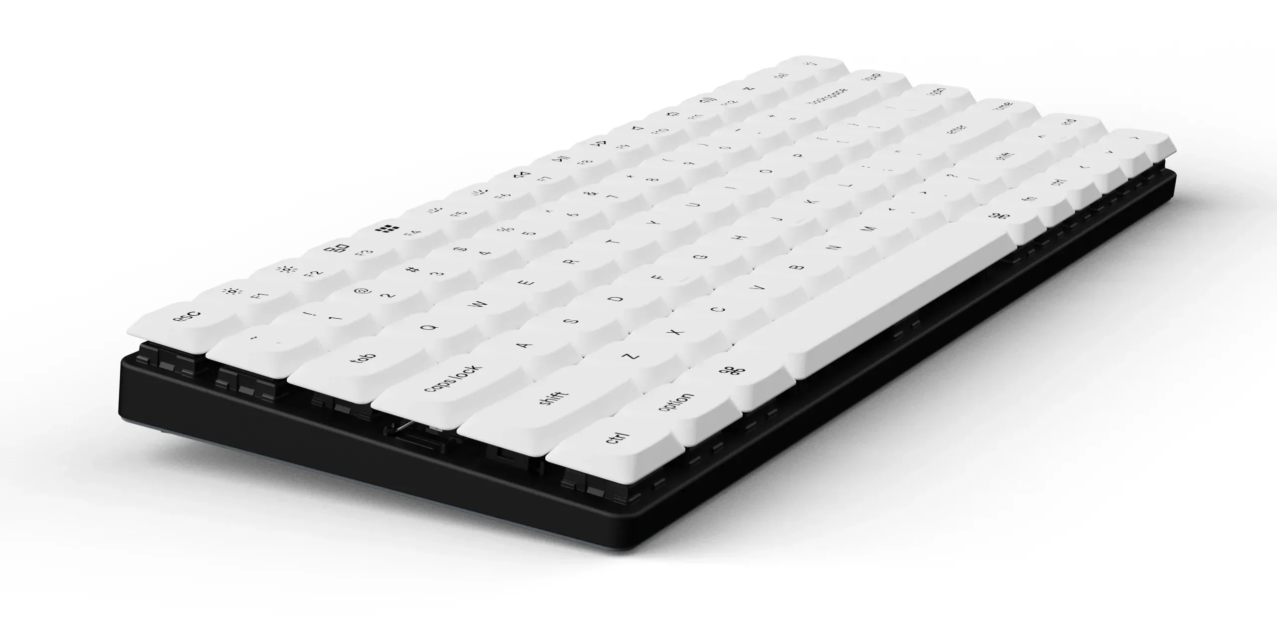 Keychron Black on White 118 Key LSA Profile Double Shot PBT Keycap Set - Image 2