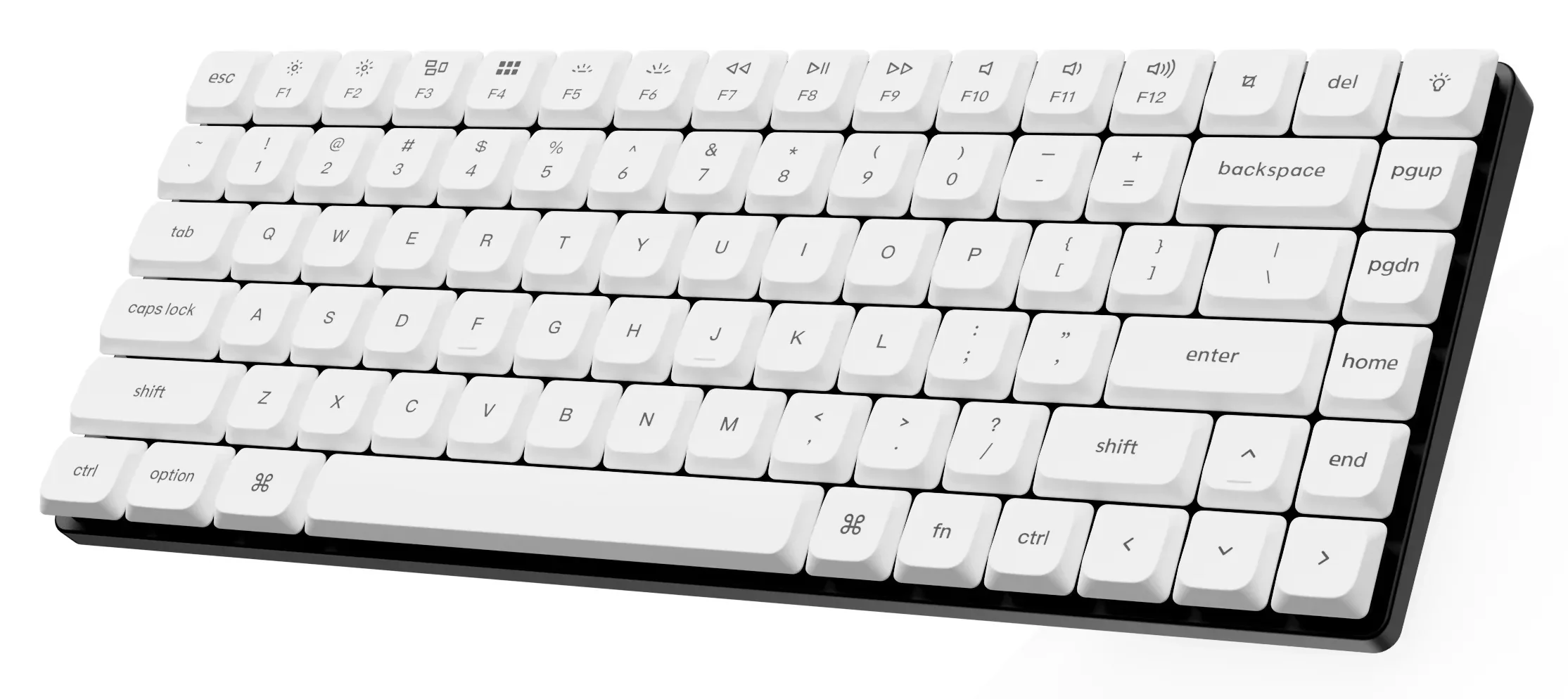 Keychron Black on White 118 Key LSA Profile Double Shot PBT Keycap Set - Image 3