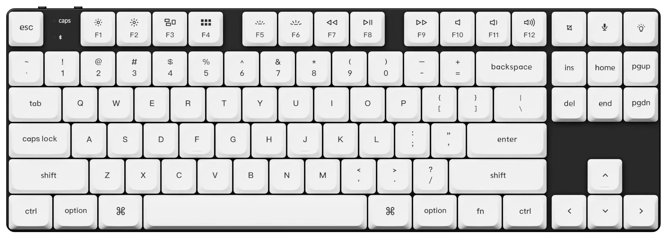 Keychron Black on White 118 Key LSA Profile Double Shot PBT Keycap Set - Image 4