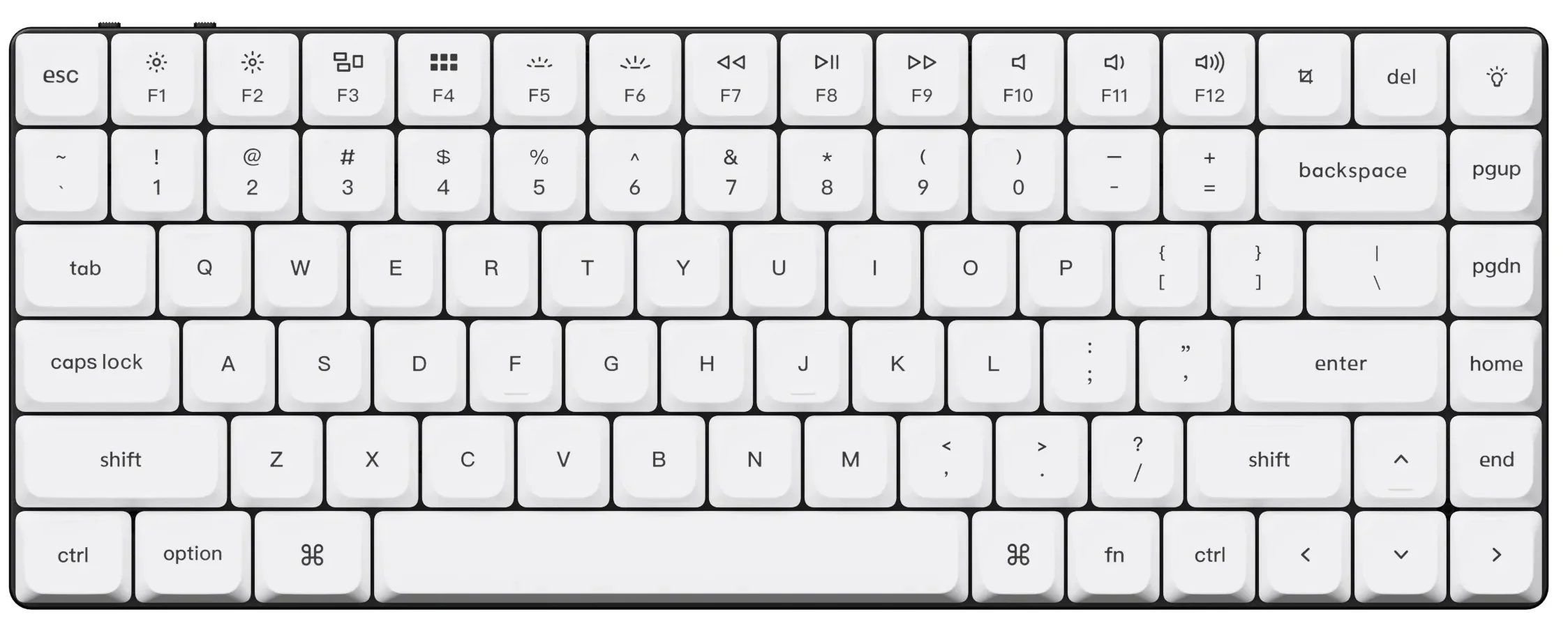 Keychron Black on White 118 Key LSA Profile Double Shot PBT Keycap Set - Image 5