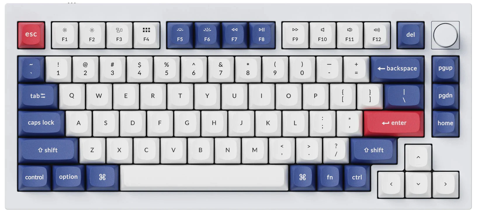 Keychron Blue / White 141 Key OSA Profile Double Shot PBT Keycap Set - Image 5