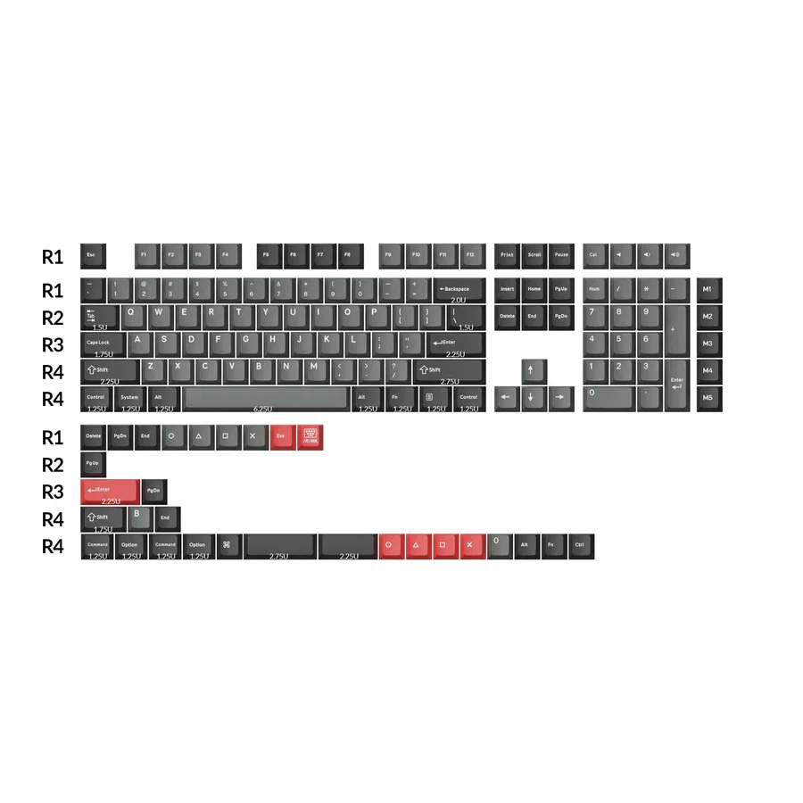 Keychron Dolch Red 143 Key Cherry Profile Double Shot PBT Keycap Set - Image 2