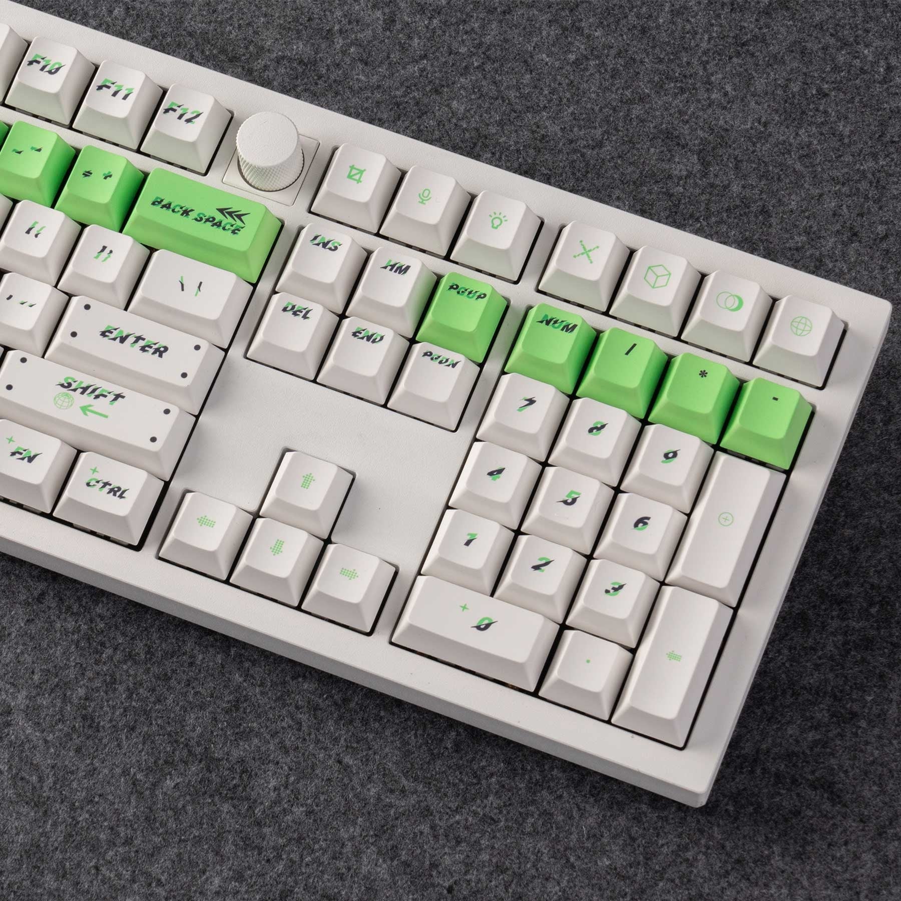 Keychron Green Pulsation 140 Key Cherry Profile Dye Sub PBT Keycap Set - Image 3