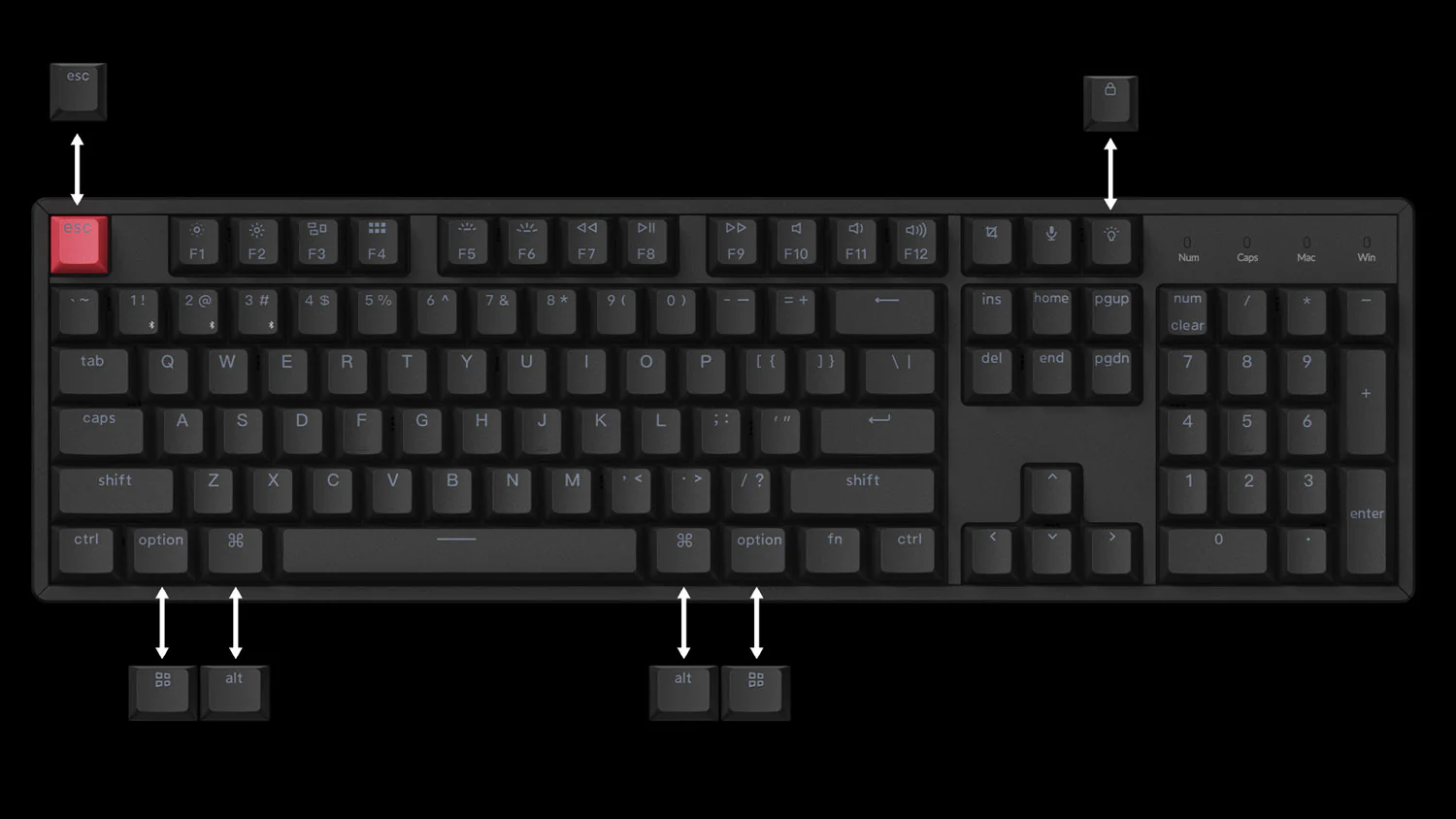 Keychron K10 QMK V2 Hotswap Wireless RGB Keyboard - Image 8
