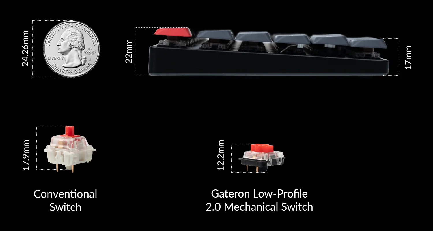 Keychron K13 Pro Hotswap Bluetooth RGB Low Profile Win + Mac Mechanical Keyboard - Image 7