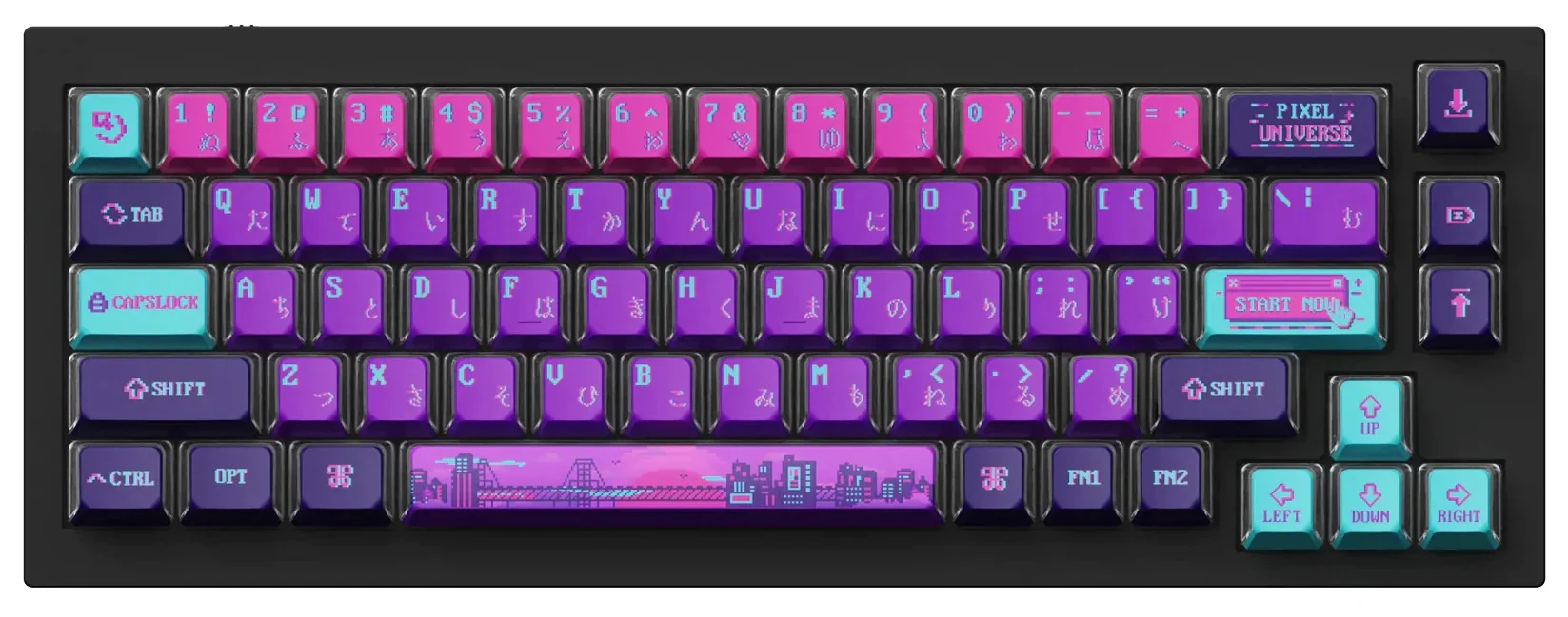 Keychron Pixel Universe 137 Key OEM Profile Dye Sub PBT Keycap Set - Image 10