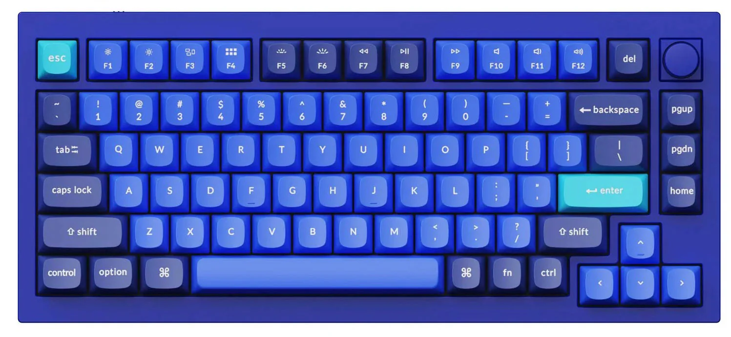 Keychron Q1 V2 w/ Knob Aluminum 75% Hotswap RGB Win + Mac Mechanical Keyboard - Image 3