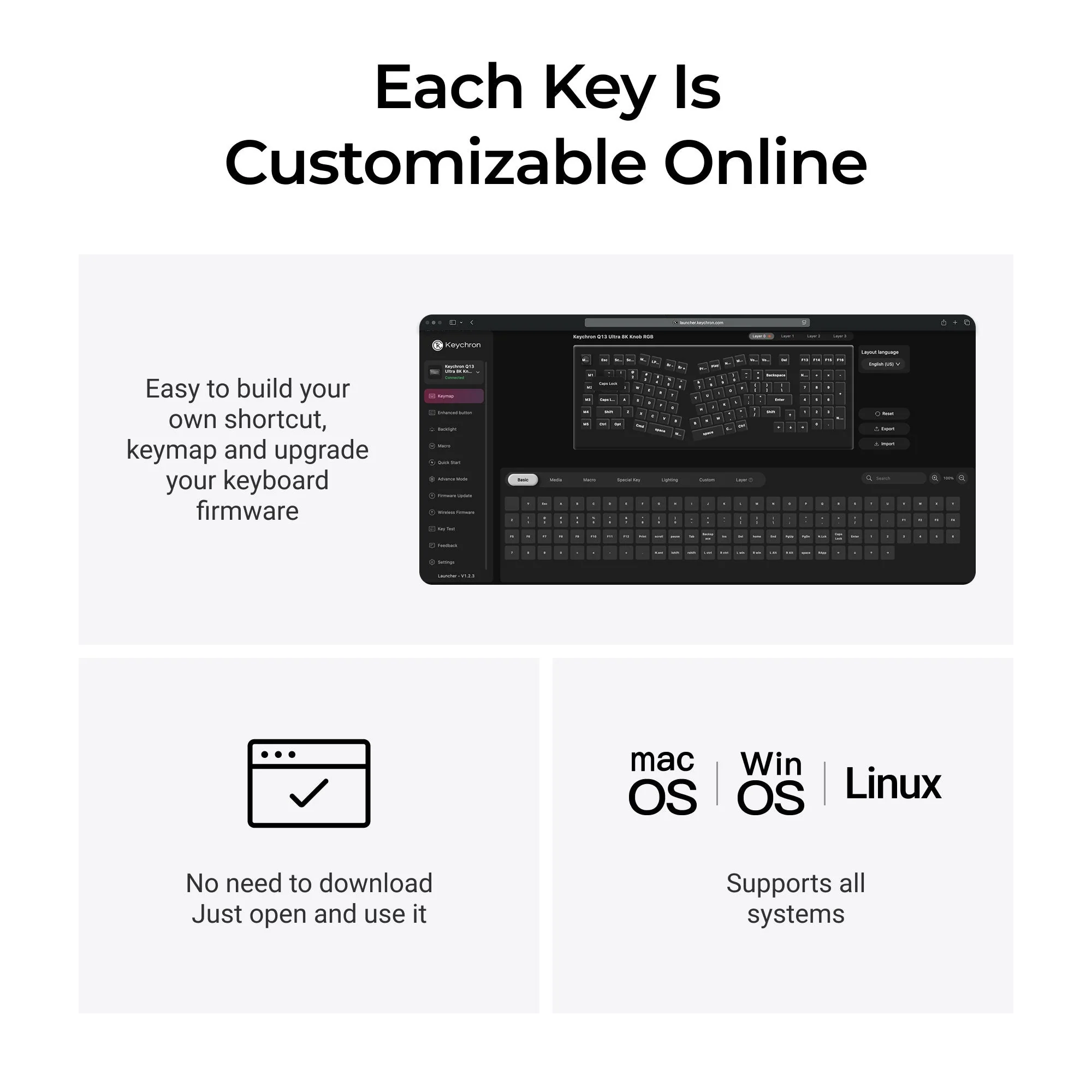 Keychron Q13 Ultra 8K Aluminum 96% Alice Wireless Keyboard - Image 5