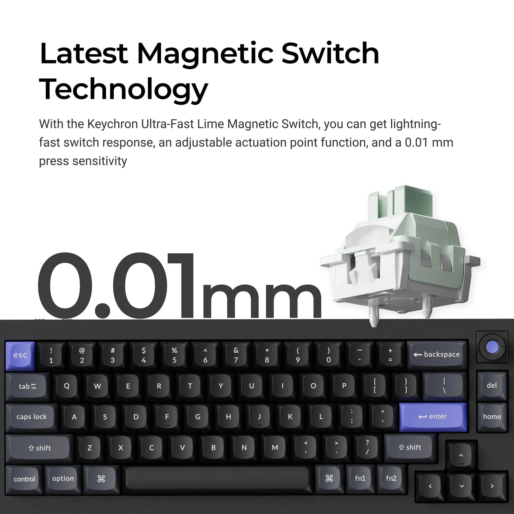 Keychron Q2 HE TMR 8K Aluminum 65% Hotswap RGB Keyboard - Image 5