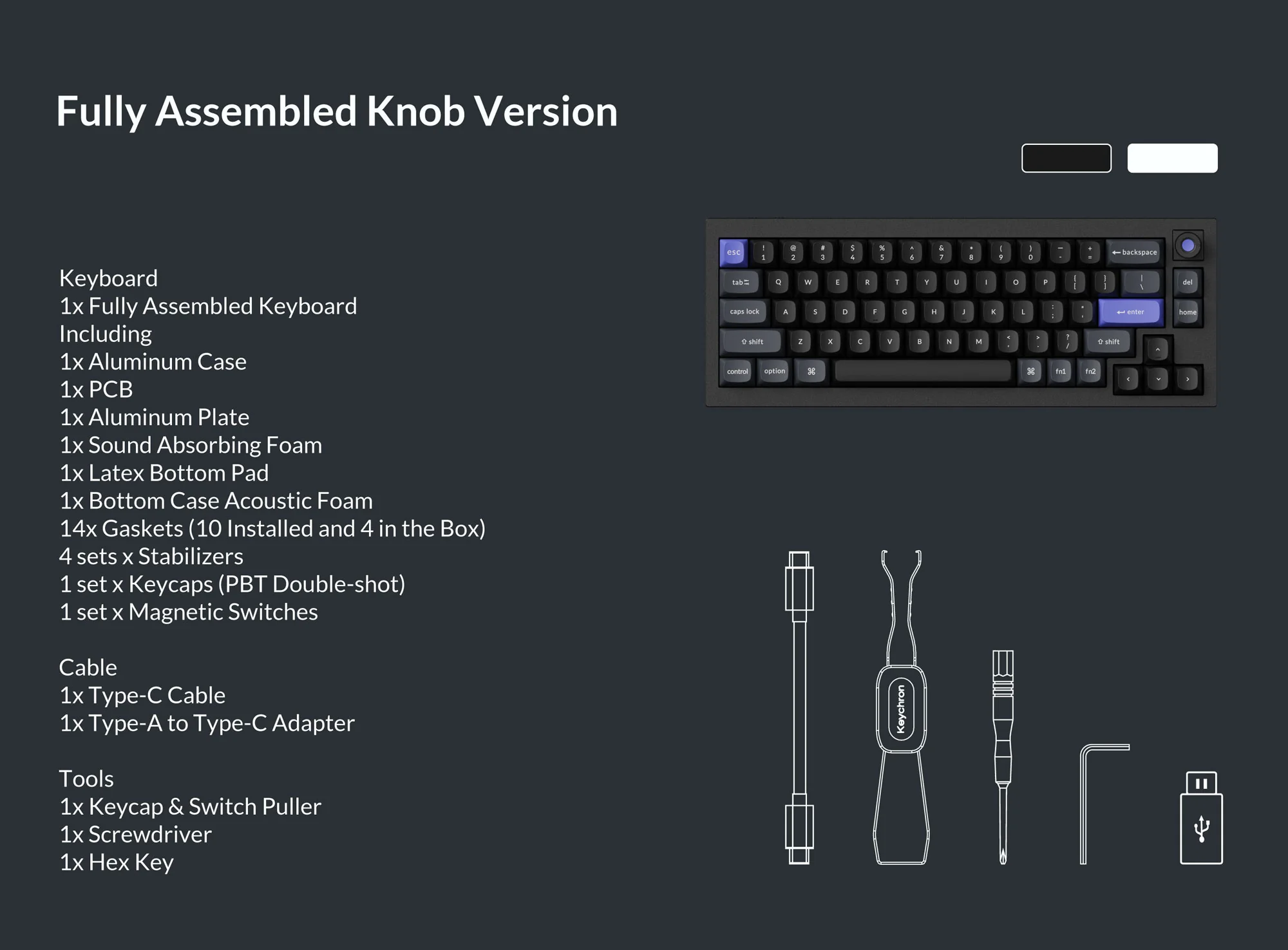 Keychron Q2 HE TMR 8K Aluminum 65% Hotswap RGB Keyboard - Image 9