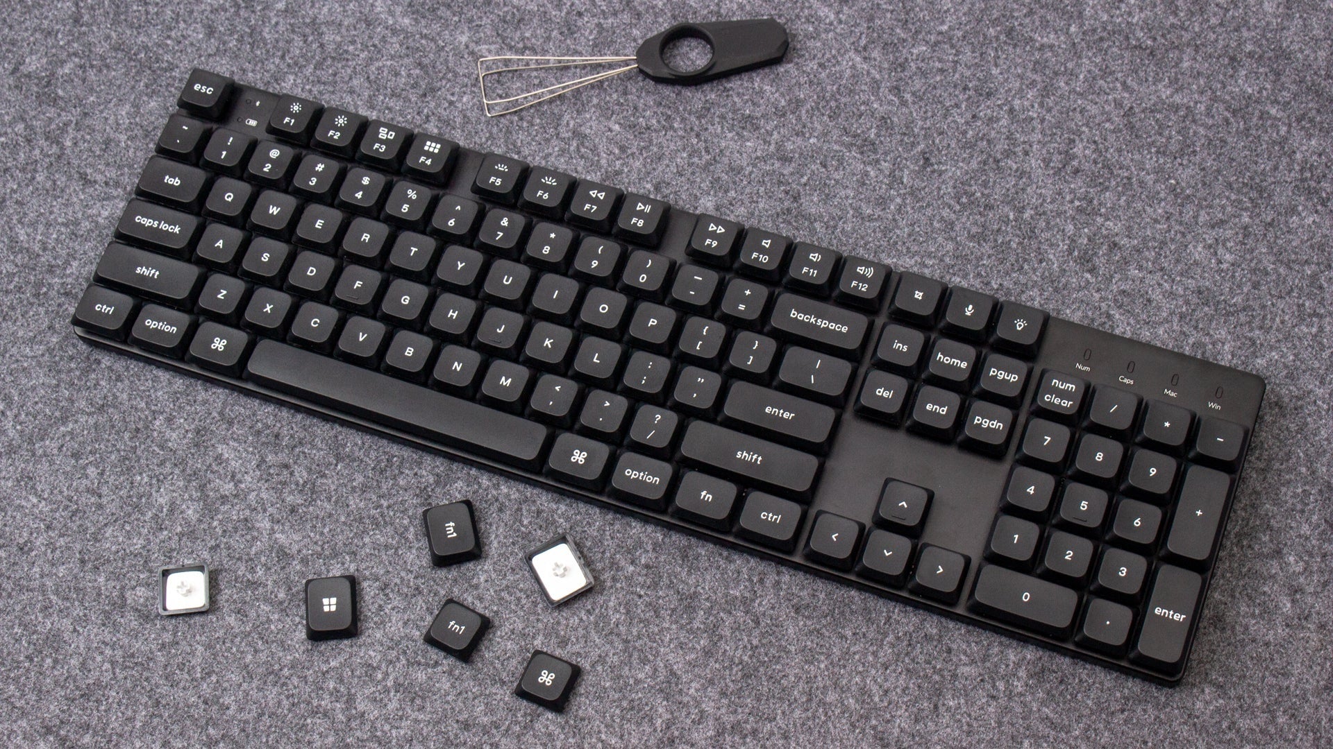 Keychron White on Black 118 Key LSA Profile Double Shot PBT Keycap Set - Image 4