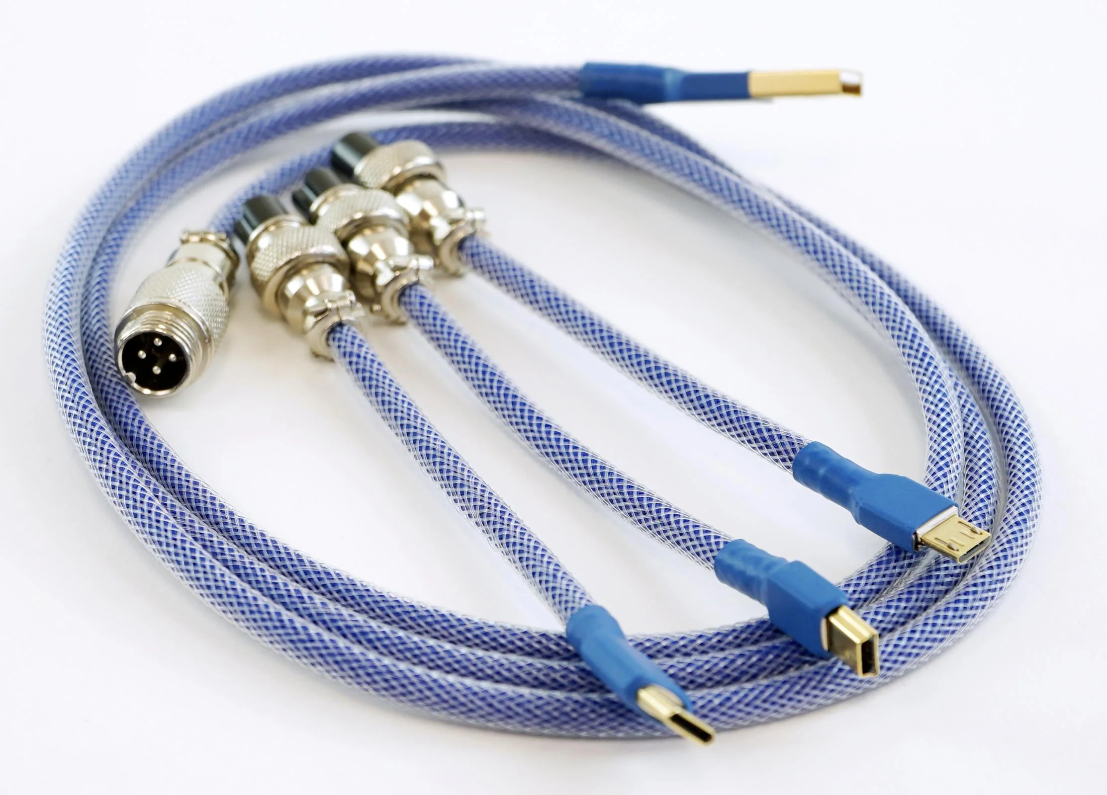 Kraken Navy Blue Sleeved Aviator Universal USB Keyboard Cable - Image 3