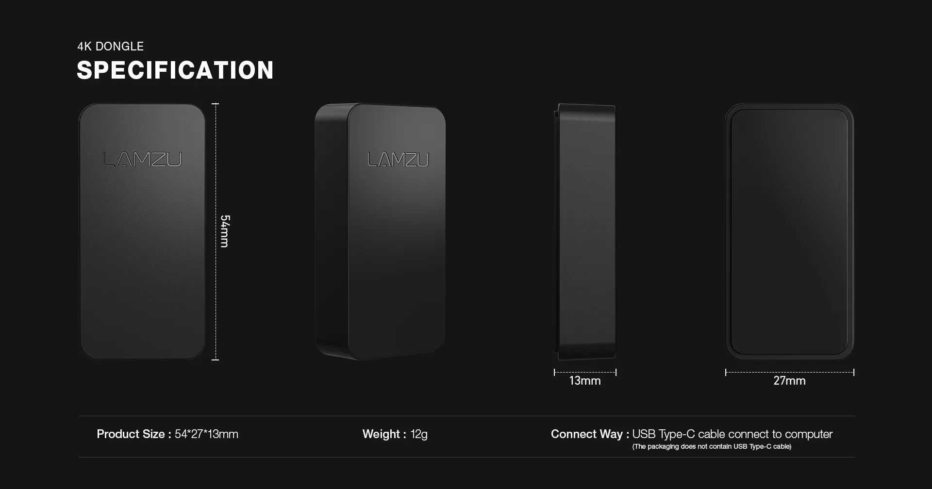 LAMZU 4K Wireless Dongle - Image 3