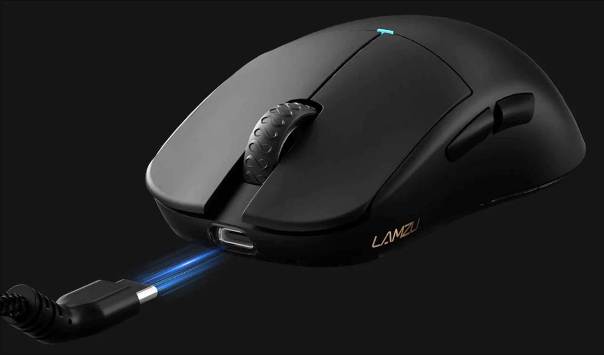 LAMZU Atlantis OG V2 4K Charcoal Black Wireless Mouse - Image 3