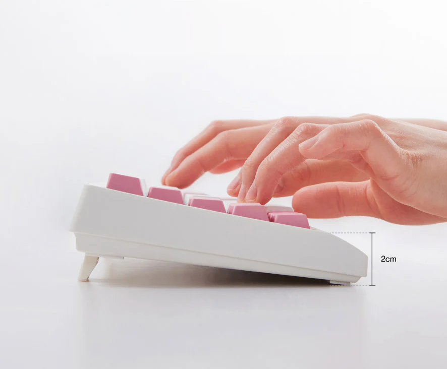 Leopold FC650MDS White/Pink PD 65% Double Shot PBT Mechanical Keyboard - Image 5
