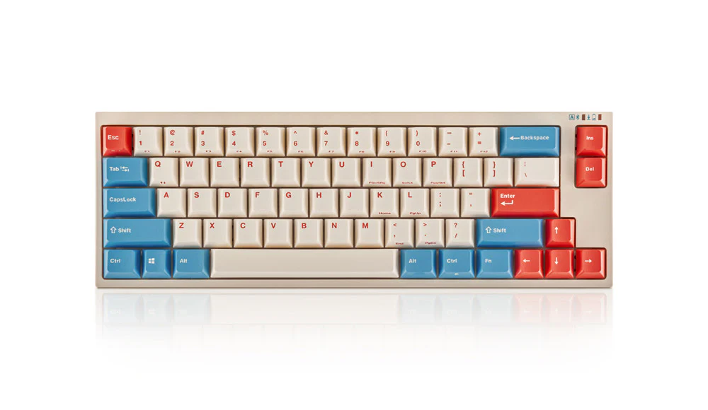 Leopold FC660MBT Coral/Blue 65% Bluetooth Double Shot PBT Mechanical Keyboard
