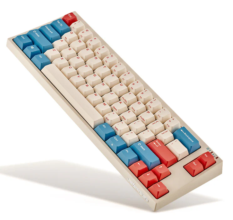 Leopold FC660MBT Coral/Blue 65% Bluetooth Double Shot PBT Mechanical Keyboard - Image 3