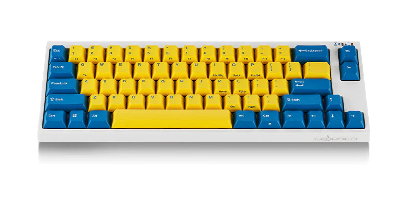 Leopold FC660MBT Yellow/Blue White Case 65% Bluetooth Double Shot PBT Mechanical Keyboard - Image 2