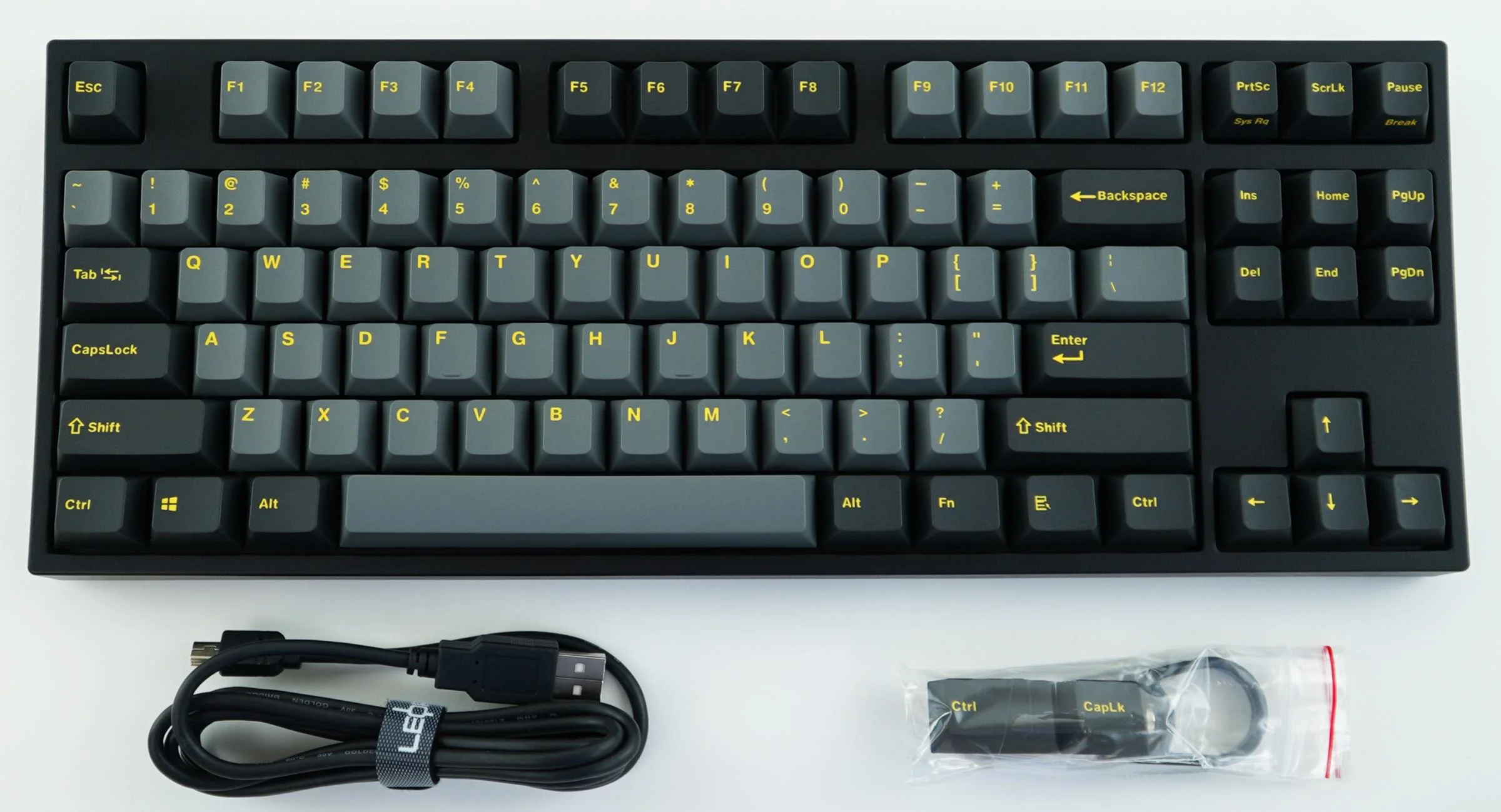 Leopold FC750R Ash Yellow PD TKL Double Shot PBT Mechanical Keyboard - Image 7